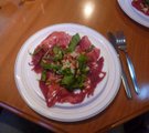 Rindercarpaccio als Vorspeise